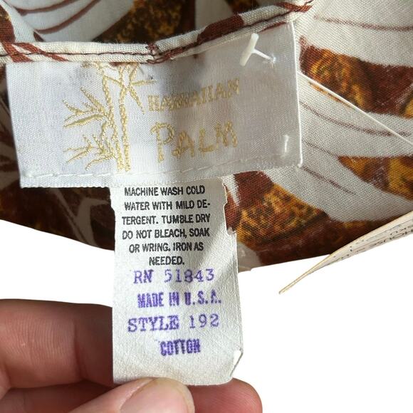 Vintage Hawaiian palm one size brown hibiscus floral wrap ski skirt cover-up - Picture 8 of 13